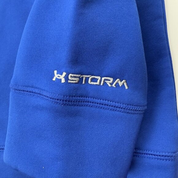 Under Armour Storm Mens L Blue Orange Gray Hoodie Sweatshirt Jacket - Picture 5 of 9